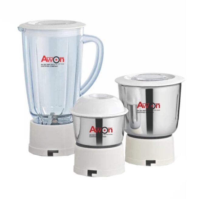 Awon || JMG Jar Set | 2 Locks, 6 Teeth Coupler, Suitable for Juicer Mixer Grinders JMGs (Jaipan, Sunflame, Padmini, Glen, Lazer, Crompton, Singer)