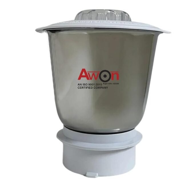 Awon || Sujata Grinder Steel Jar, 1000ML (White, Stainless Steel) Wet Grinder Jar for Sujata Mixer Grinders | Fits 900w Sujata Mixi Powermatic, Supermix, Dynamix and Frootmix