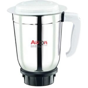 Awon Mixer Grinder Jar, Compatible with Bajaj Mixers, 1200ml, Stainless Steel Blades, Silver (Bajaj Big Jar-1200ML)