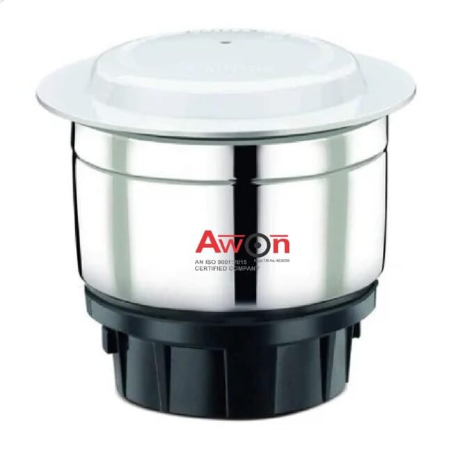 Awon Mixer Grinder Jar, Compatible with Bajaj Mixers, 350 ml, Stainless Steel Blades, Silver (Bajaj Small Jar-350ML)